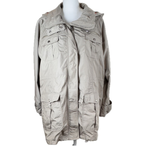 Steve Madden Women Size 1X Jacket Utility Full Zip Snap Buttons Military Pockets - Picture 13 of 15